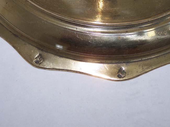 A Rare and Unusual Large 18th century Continental Brass Candlestick circa 1720-1750 — image 4